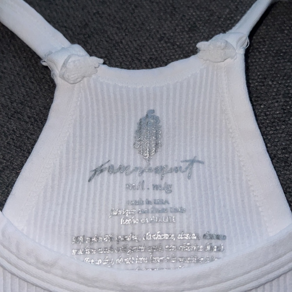 ❄️SOLD❄️Happiness Runs Crop Tank Top Sz:M/L (8-12) Color: White - Picture 3 of 5